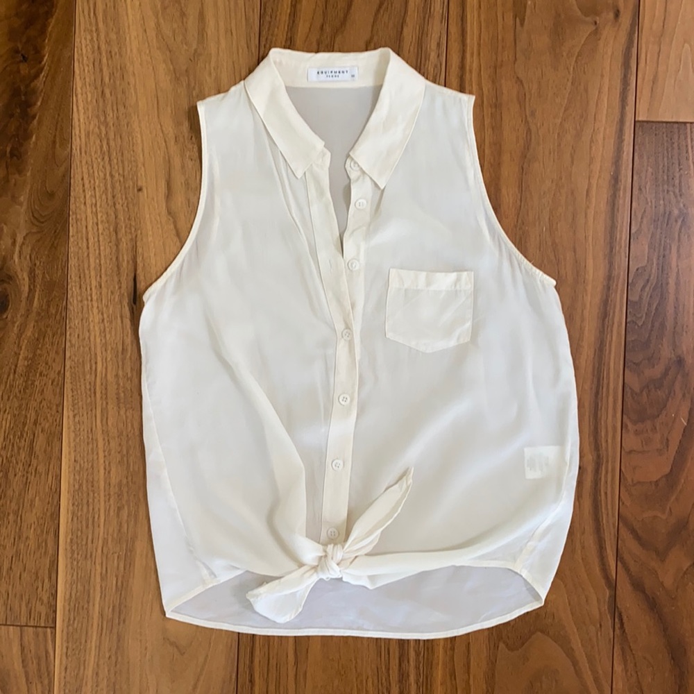 Equipment silk sleeveless blouse